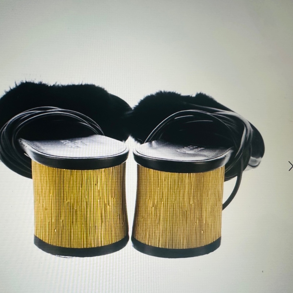 The Gucci Pom Pom Leather Wrap Sandals! - Picture 6 of 6